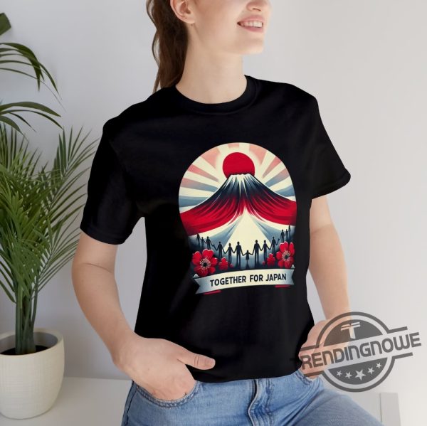 Together For Japan 2024 Earthquake Tsunami Shirt Japan Support Shirt trendingnowe.com 2