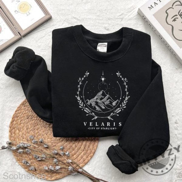 Velaris Embroidered Tshirt City Of Starlight Embroidered Sweatshirt Acotar Hoodie Velaris City Of Starlight Shirt giftyzy 2