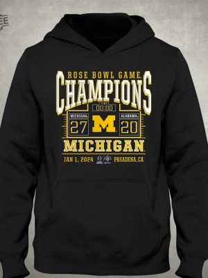 Rose Bowl Game Champions Michigan 2720 Alabama Jan 1 2024 Pasadena Ca Shirt Rose Bowl Champions Shirt Michigan Rose Bowl Champs Shirt revetee 3