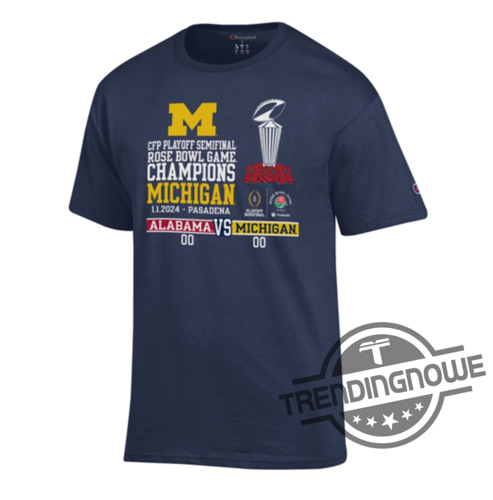 Michigan Rose Bowl Champs Shirt Michigan Football 2024 Rose Bowl Game Champions Shirt
