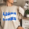 Detroit Lions Sweatshirt Retro Style Vintage Detroit Lions Lions Football Detroit Lions Football Womens Detroit Lions Detroit Gifts revetee 1