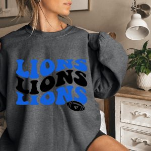 Detroit Lions Sweatshirt Retro Style Vintage Detroit Lions Lions Football Detroit Lions Football Womens Detroit Lions Detroit Gifts revetee 5