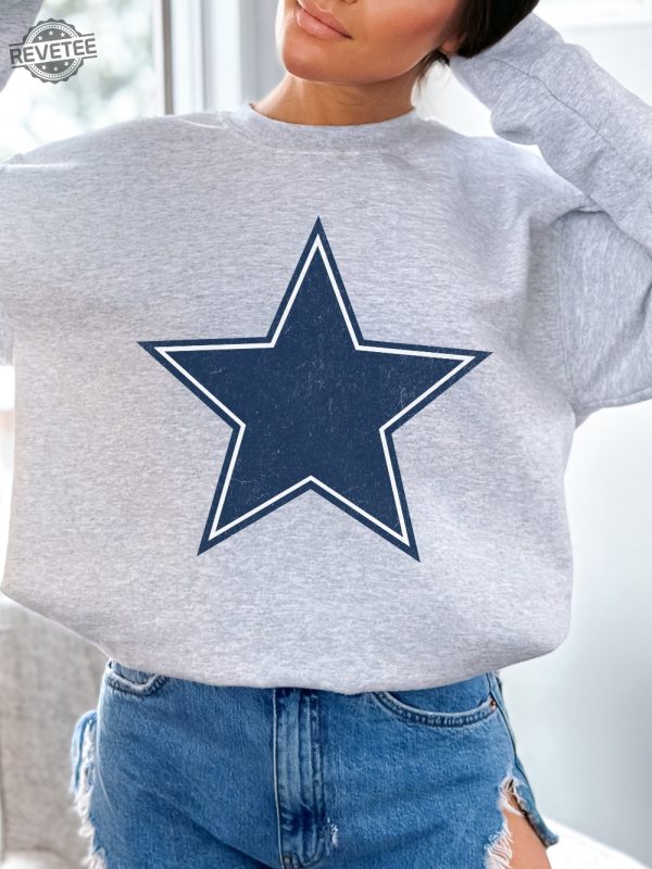 Dallas Sweatshirt Cowboys Fan Crewneck Sweatshirt Womens Dallas Shirt Distressed Dallas Sweatshirt Cowboys Gift Dallas Texas revetee 1