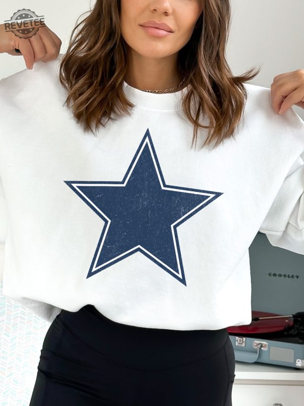 Dallas Sweatshirt Cowboys Fan Crewneck Sweatshirt Womens Dallas Shirt Distressed Dallas Sweatshirt Cowboys Gift Dallas Texas revetee 4