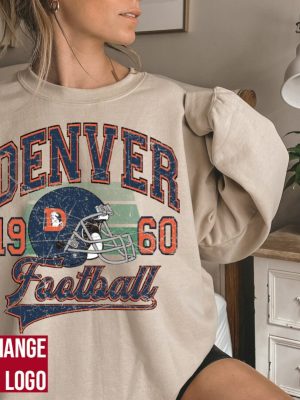 Denver Football Sweatshirt Denver Football Shirt Vintage Style Denver Football Sweatshirt Denver Fan Gift Sunday Football revetee 2