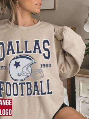 Dallas Football Sweatshirt Dallas Football Shirt Vintage Style Dallas Football Sweatshirt Dallas Fan Gift Sunday Football revetee 2