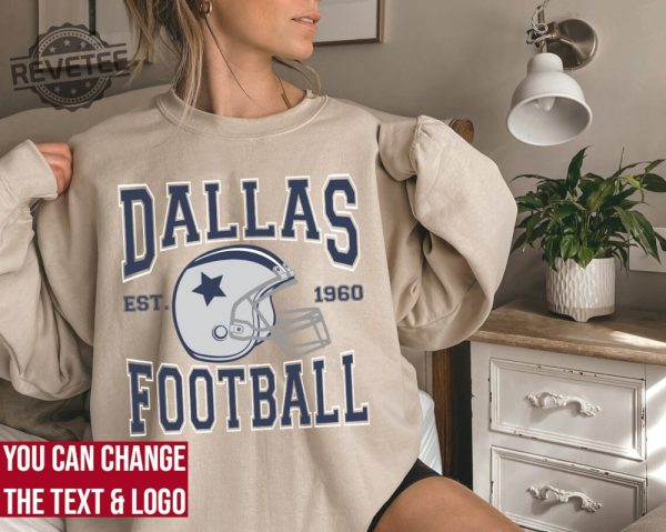 Dallas Football Sweatshirt Dallas Football Shirt Vintage Style Dallas Football Sweatshirt Dallas Fan Gift Sunday Football revetee 2