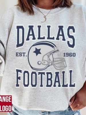 Dallas Football Sweatshirt Dallas Football Shirt Vintage Style Dallas Football Sweatshirt Dallas Fan Gift Sunday Football revetee 3