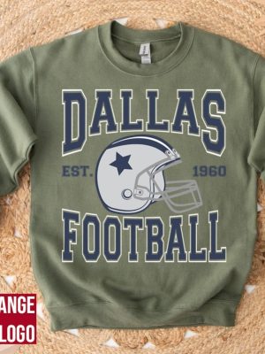 Dallas Football Sweatshirt Dallas Football Shirt Vintage Style Dallas Football Sweatshirt Dallas Fan Gift Sunday Football revetee 4