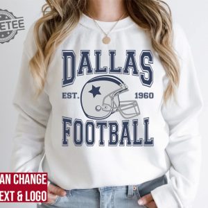 Dallas Football Sweatshirt Dallas Football Shirt Vintage Style Dallas Football Sweatshirt Dallas Fan Gift Sunday Football revetee 5