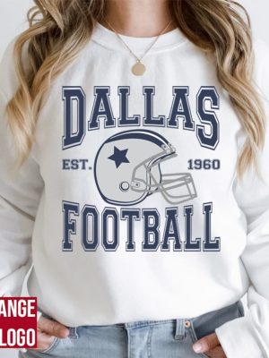 Dallas Football Sweatshirt Dallas Football Shirt Vintage Style Dallas Football Sweatshirt Dallas Fan Gift Sunday Football revetee 5