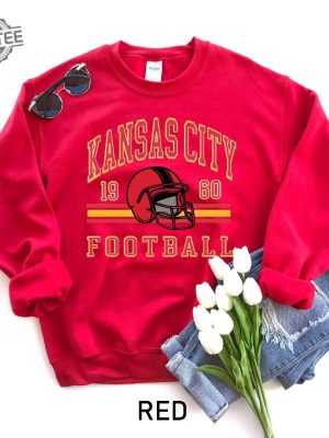 Kansas City Sweatshirt Crewneck Vintage Chiefs Retro Style Kansas City Football Sweatshirt Kansas City Sweatshirt Sunday Football Nfl revetee 3