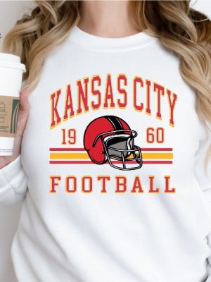 Kansas City Sweatshirt Crewneck Vintage Chiefs Retro Style Kansas City Football Sweatshirt Kansas City Sweatshirt Sunday Football Nfl revetee 4