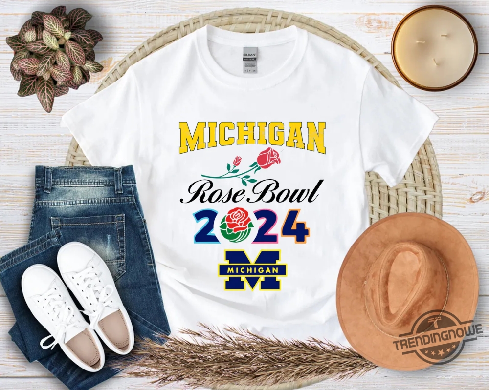 2024 University Of Michigan Rose Bowl Champion Collegiate Shirt Ncaa Tee Go Blue Football Fan Shirt