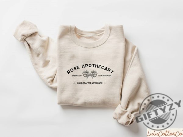 Rose Apothecary Shirt Schitt Creek Sweater Rosebud Motel Hoodie Ew David Tshirt Handcrafted With Care Hoodie Moira Rose Crewneck Gifts giftyzy 2