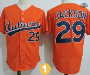 bo jackson auburn baseball jersey all over printed number 29 baseball uniform shirts auburn tigers college football gift orange white laughinks 1