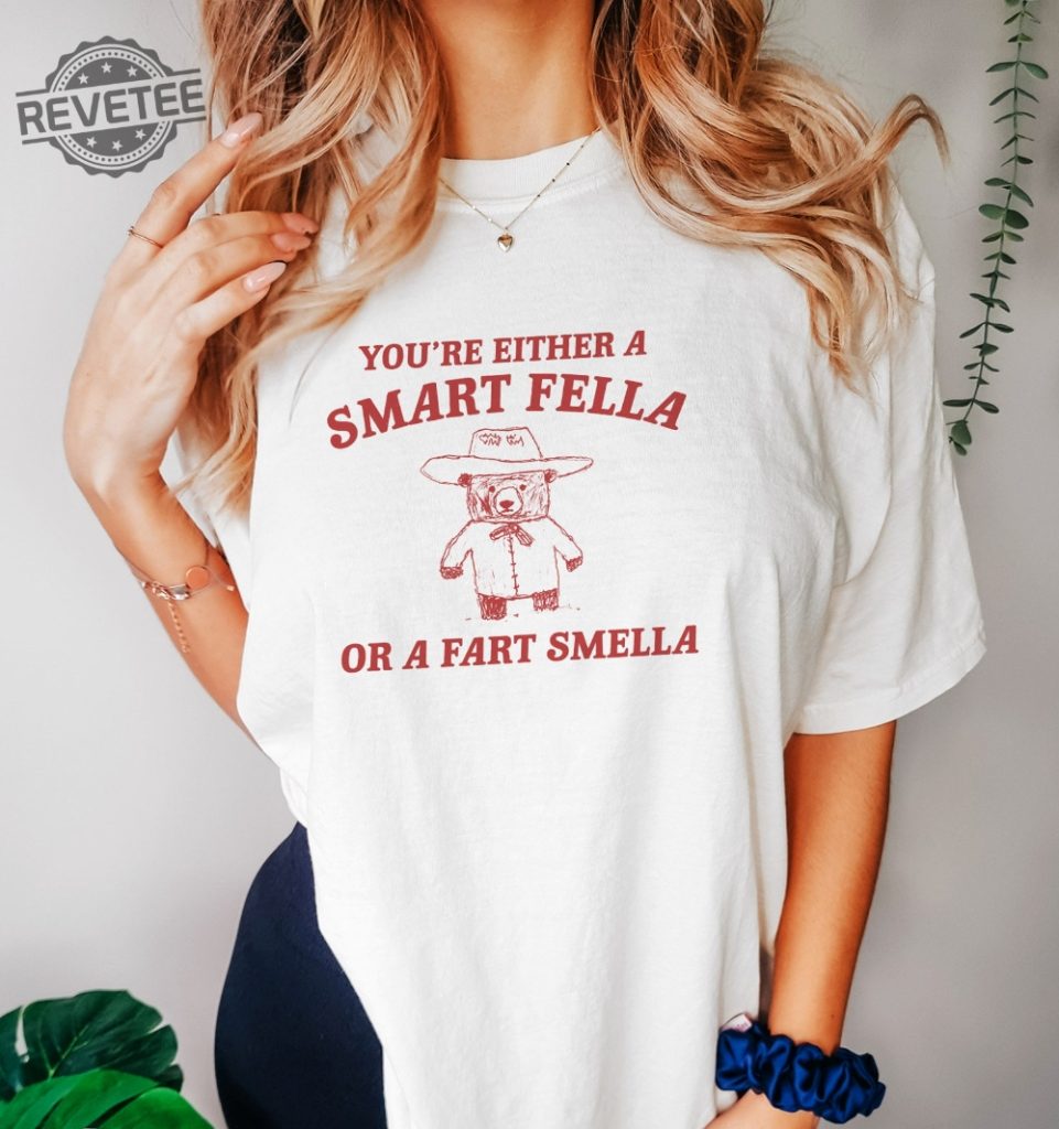Are You A Smart Fella Or Fart Smella Retro Cartoon T Shirt Weird T Shirt Meme T Shirt Trash Panda T Shirt Unisex Unique revetee 1