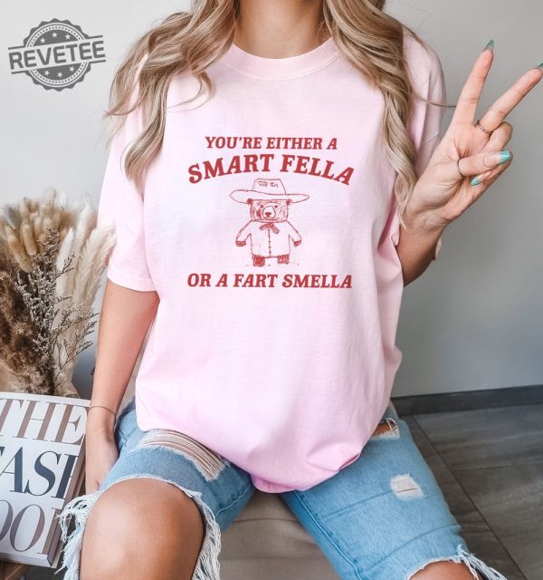 Are You A Smart Fella Or Fart Smella Retro Cartoon T Shirt Weird T Shirt Meme T Shirt Trash Panda T Shirt Unisex Unique revetee 2