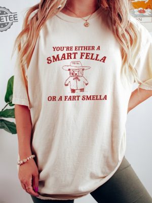 Are You A Smart Fella Or Fart Smella Retro Cartoon T Shirt Weird T Shirt Meme T Shirt Trash Panda T Shirt Unisex Unique revetee 3