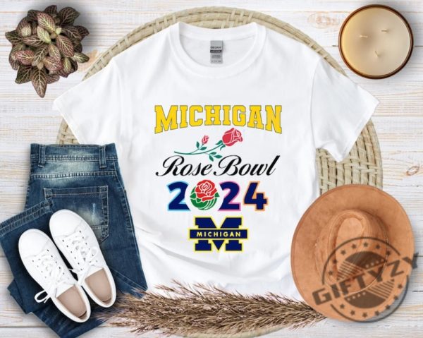 2024 University Of Michigan Rose Bowl Champion Collegiate Shirt Ncaa Tshirt Made In Usa Hoodie Go Blue Sweatshirt Wolverines Football Fan Shirt giftyzy 2