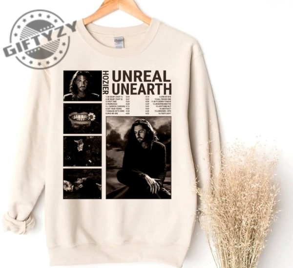 Unreal Unearth Hoodie Album Hozier Music Sweatshirt Unreal Unearth Graphic Tshirt Hozier Tour Gift For Men Women Shirt giftyzy 2