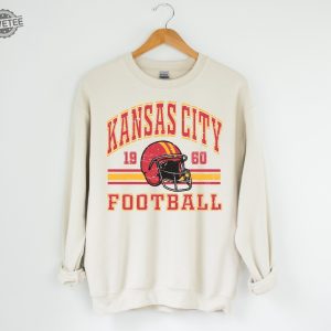 Kansas City Chief Retro Style Sweatshirt Crewneck Vintage Chief Fan Gift Football Crewneck Sweatshirt Football Fan Tee Unique revetee 2