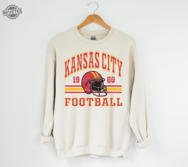 Kansas City Chief Retro Style Sweatshirt Crewneck Vintage Chief Fan Gift Football Crewneck Sweatshirt Football Fan Tee Unique revetee 2