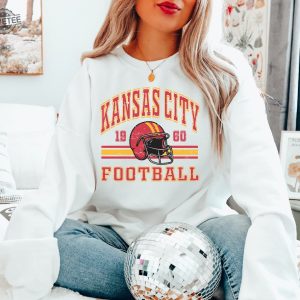 Kansas City Chief Retro Style Sweatshirt Crewneck Vintage Chief Fan Gift Football Crewneck Sweatshirt Football Fan Tee Unique revetee 4