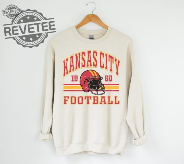 Kansas City Chief Retro Style Sweatshirt Crewneck Vintage Chief Fan Gift Football Crewneck Sweatshirt Football Fan Tee Unique revetee 2 1