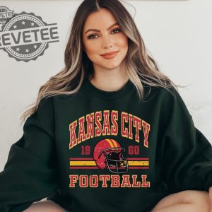 Kansas City Chief Retro Style Sweatshirt Crewneck Vintage Chief Fan Gift Football Crewneck Sweatshirt Football Fan Tee Unique revetee 3 1