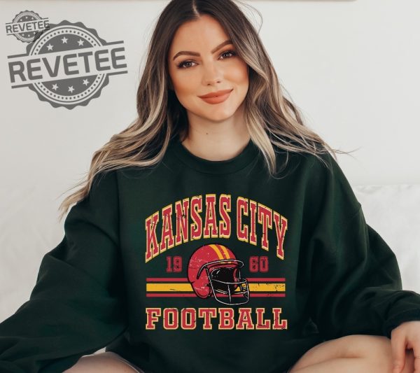 Kansas City Chief Retro Style Sweatshirt Crewneck Vintage Chief Fan Gift Football Crewneck Sweatshirt Football Fan Tee Unique revetee 3 1