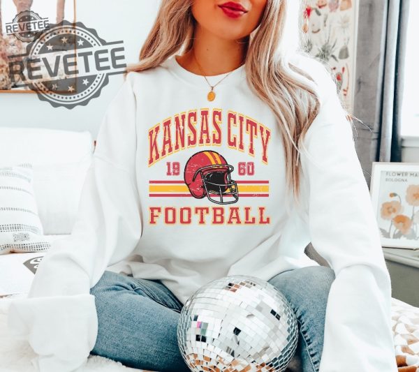 Kansas City Chief Retro Style Sweatshirt Crewneck Vintage Chief Fan Gift Football Crewneck Sweatshirt Football Fan Tee Unique revetee 4 1