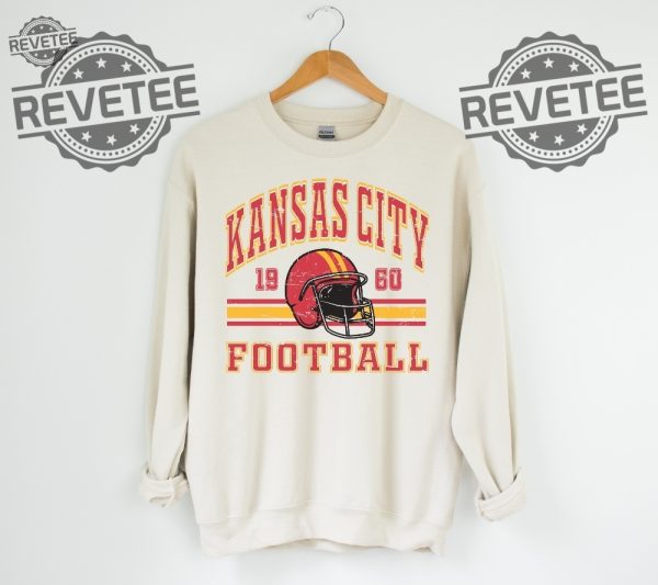 Kansas City Chief Retro Style Sweatshirt Crewneck Vintage Chief Fan Gift Football Crewneck Sweatshirt Football Fan Tee Unique revetee 2 2