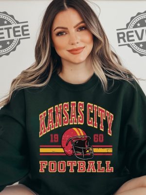 Kansas City Chief Retro Style Sweatshirt Crewneck Vintage Chief Fan Gift Football Crewneck Sweatshirt Football Fan Tee Unique revetee 3 2