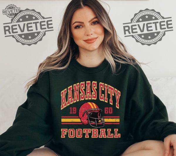 Kansas City Chief Retro Style Sweatshirt Crewneck Vintage Chief Fan Gift Football Crewneck Sweatshirt Football Fan Tee Unique revetee 3 2