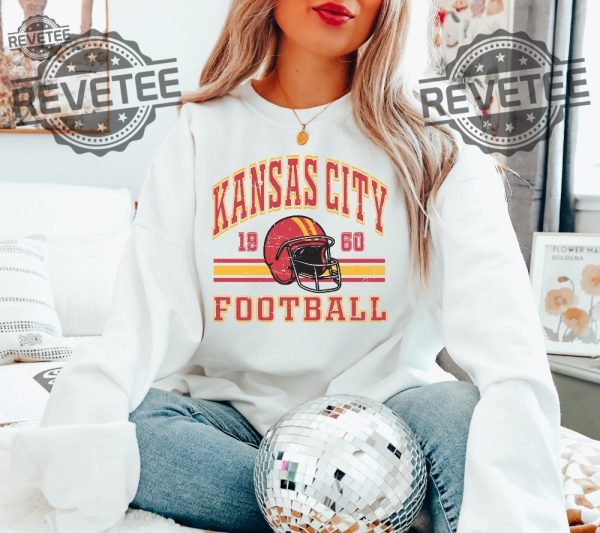 Kansas City Chief Retro Style Sweatshirt Crewneck Vintage Chief Fan Gift Football Crewneck Sweatshirt Football Fan Tee Unique revetee 4 2