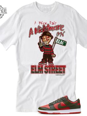 Fitz 4 Kickz Shirt To Match The Dunks Mystic Red Freddy Krueger Unique revetee 2