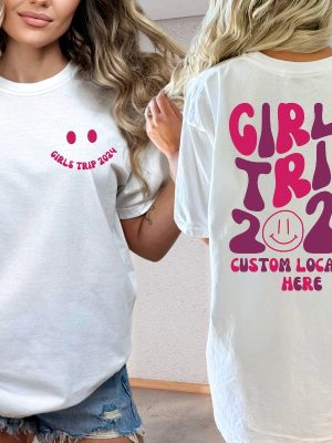 Custom Girls Trip 2024 Shirt Oversized Summer Shirt Girls Weekend Aesthetic Girls Trip Shirt Custom Summer Trip Shirts Unique revetee 2