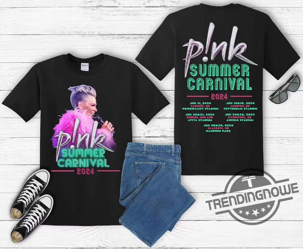 Pink Pink Singer Uk Summer Carnival 2024 Festival Tour Shirt Sweatshirt Hoodie trendingnowe 1
