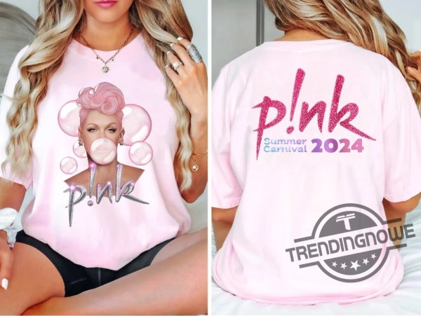 Pink Pink Singer Summer Carnival 2024 Tour Shirt Pink Fan Lovers Shirt Music Tour 2024 Shirt Trustfall Album Shirt trendingnowe 1