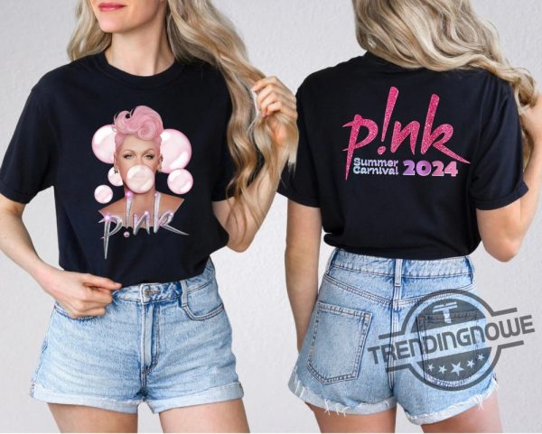 Pink Pink Singer Summer Carnival 2024 Tour Shirt Pink Fan Lovers Shirt Music Tour 2024 Shirt Trustfall Album Shirt trendingnowe 3