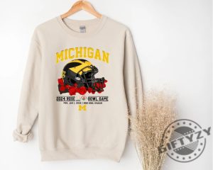 Michigan Wolverines Rose Bowl 2024 Flower Shirt Unisex Tshirt Michigan Hoodie University Of Michigan Rose Bowl Champion Collegiate Sweatshirt Trending Shirt giftyzy 3