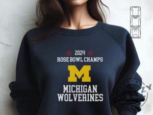 Rose Bowl Champions Shirt Big Ten Champions Sweatshirt Michigan Tshirt Michigan Hoodie Rose Bowl Shirt giftyzy 2