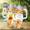 pooh flower pattern 40oz tumbler with handle and straw lid 40 oz stanley travel cups laughinks 1