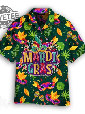 Mardi Gras Mask Hawaiian Shirt Aloha Hoodie Sweatshirt Long Sleeve Shirt Unique revetee 2