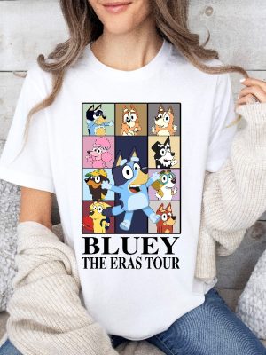 Bluey Eras Tour Shirt Bluey Family Shirt Bluey Cartoon Shirt Bluey Birthday Party Shirt Bluey Heeler Shirt Eras Tour Bluey Unique revetee 6