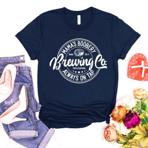 Mamas Boobery Always On Tap Brewing Co Shirt Breastfeeding Gift Funny Mom Sweater New Mom Gift Brewing Co Crewneck Unique revetee 2
