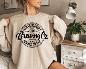 Mamas Boobery Always On Tap Brewing Co Shirt Breastfeeding Gift Funny Mom Sweater New Mom Gift Brewing Co Crewneck Unique revetee 3