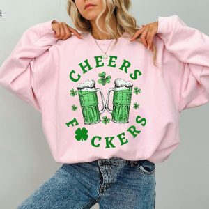 St Patricks Shirt For Men Irish Day Gift Paddys Day Shirtcheers Fuckers Tee Lucky Tee Shamrock Tee Gift For St Patricks Day Unique revetee 4