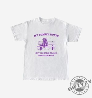 My Tummy Hurts Shirt Raccoon Tshirt Weird Sweatshirt Meme Hoodie Trash Panda Shirt giftyzy 4